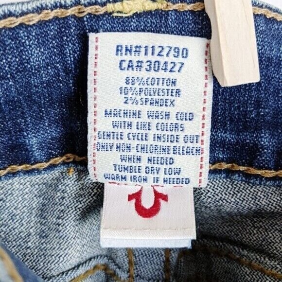 True Religion Jeans Womens 31 Blue Bootcut Boho Hippie Casual Casual prairie - Picture 5 of 6
